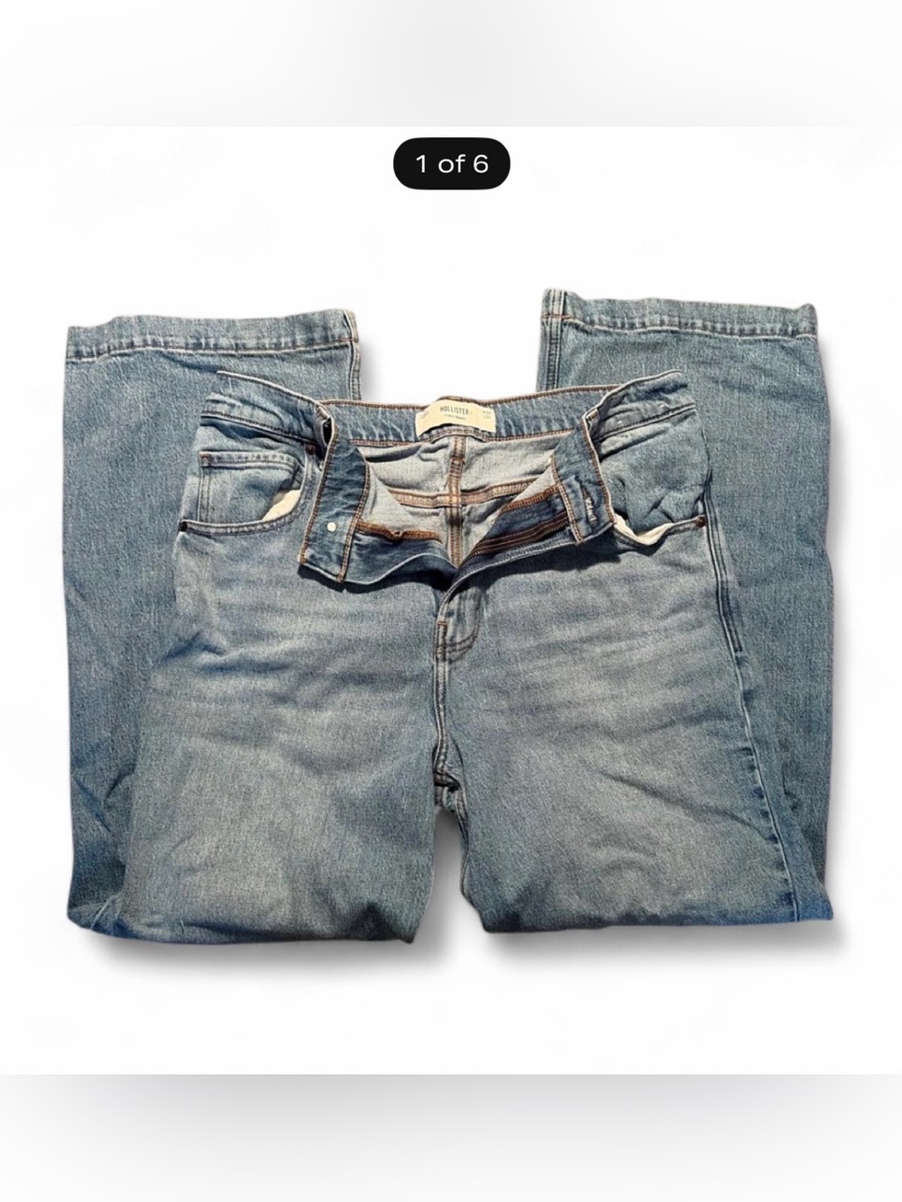Hollister Light Blue Super Baggy Men's Jeans